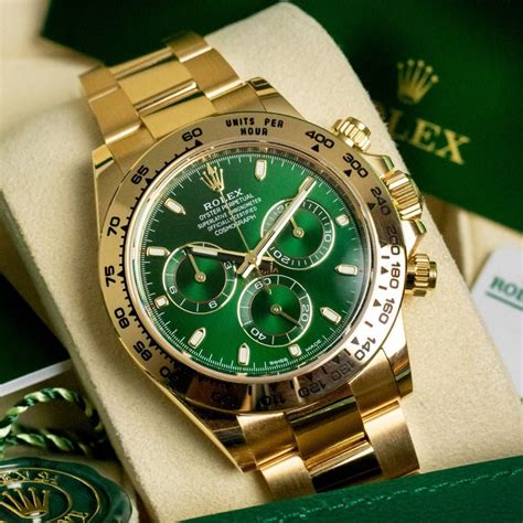 rolex daytona green dial silver